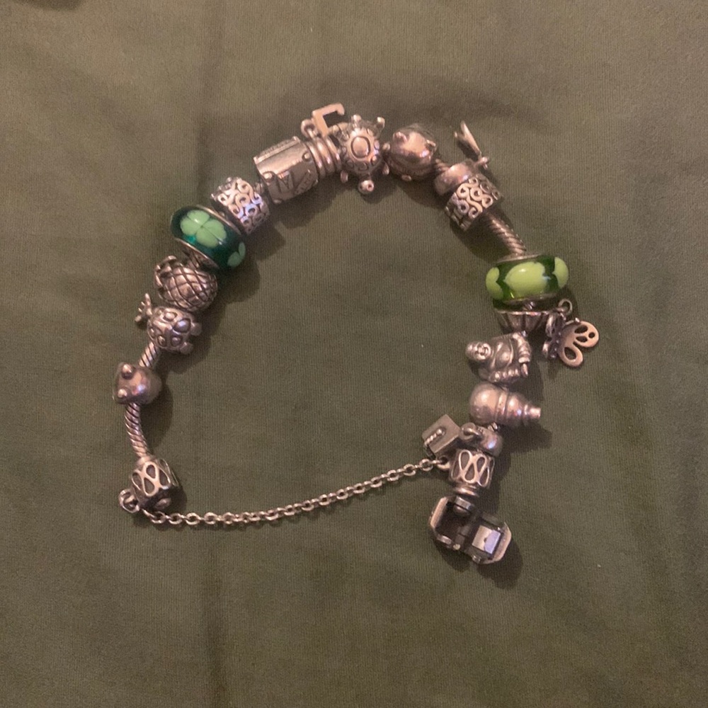 Pandora bracelet with charms